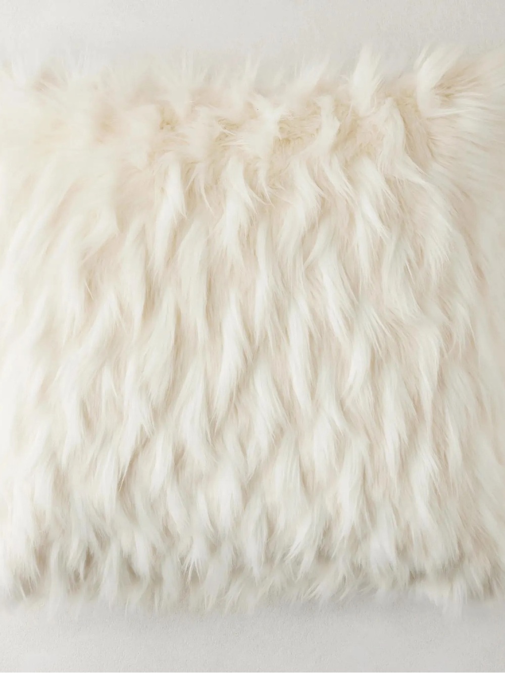Z Galleries Coresca Ivory Faux Fur Pillow Cover 24x24 Luxury Plush